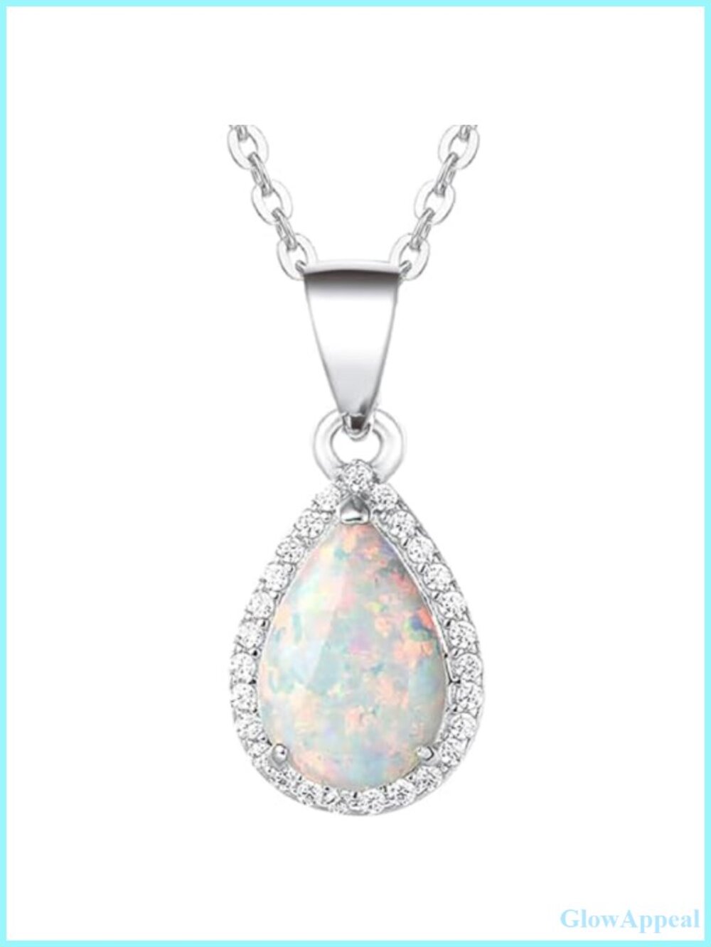 Noble Imitation Opal Pendant Necklace Graceful Party Jewelry for Women